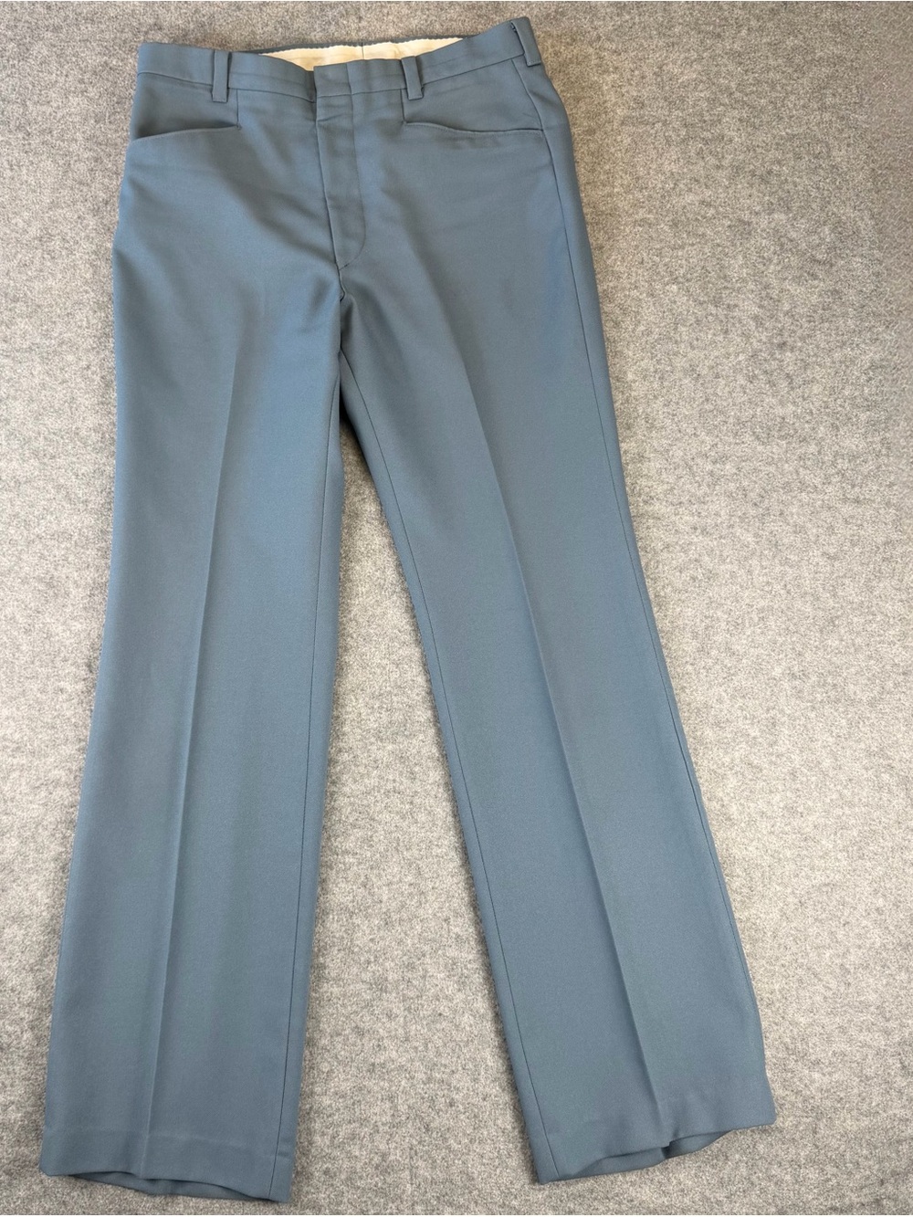 Levi’s Panatela Men’s 33x32 Grey Blue Flared Disco Pants 70s Talon Zip VTG READ